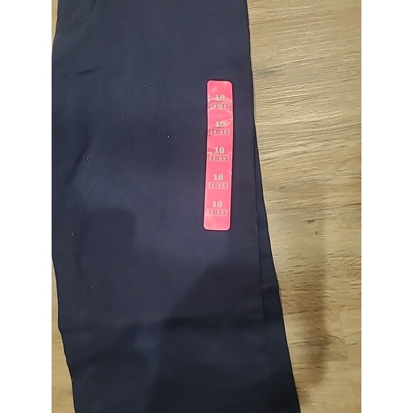The Childrens Place Girls Stretch Slim Fit Navy Pants Size 16 -Set of 2 NWOT - Picture 2 of 4